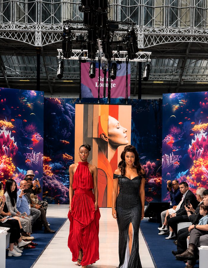 Atlas staff supporting a fashion show runway