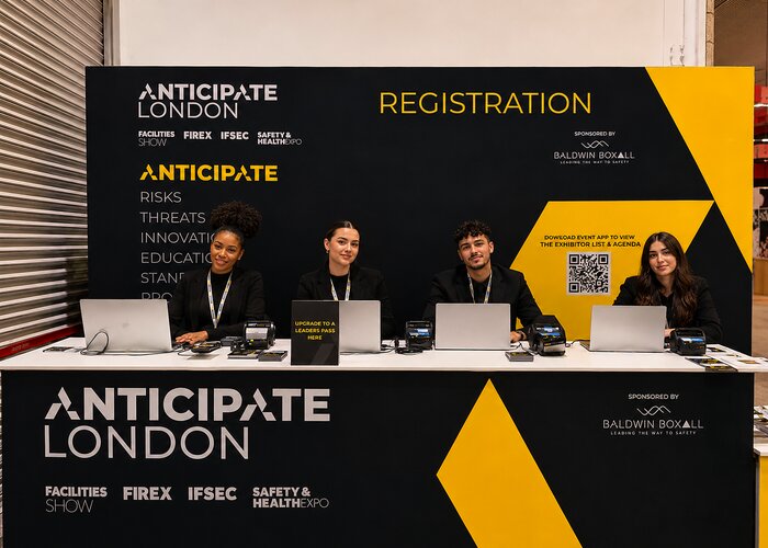 Atlas registration desk at a corporate conference